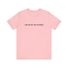 Load image into Gallery viewer, I Like The Way That He Fiddles Unisex T-Shirt with QR code