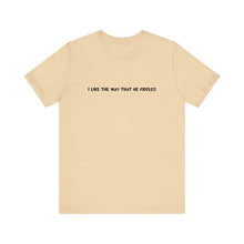 Load image into Gallery viewer, I Like The Way That He Fiddles Unisex T-Shirt with QR code