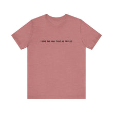 Load image into Gallery viewer, I Like The Way That He Fiddles Unisex T-Shirt with QR code