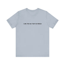 Load image into Gallery viewer, I Like The Way That He Fiddles Unisex T-Shirt with QR code