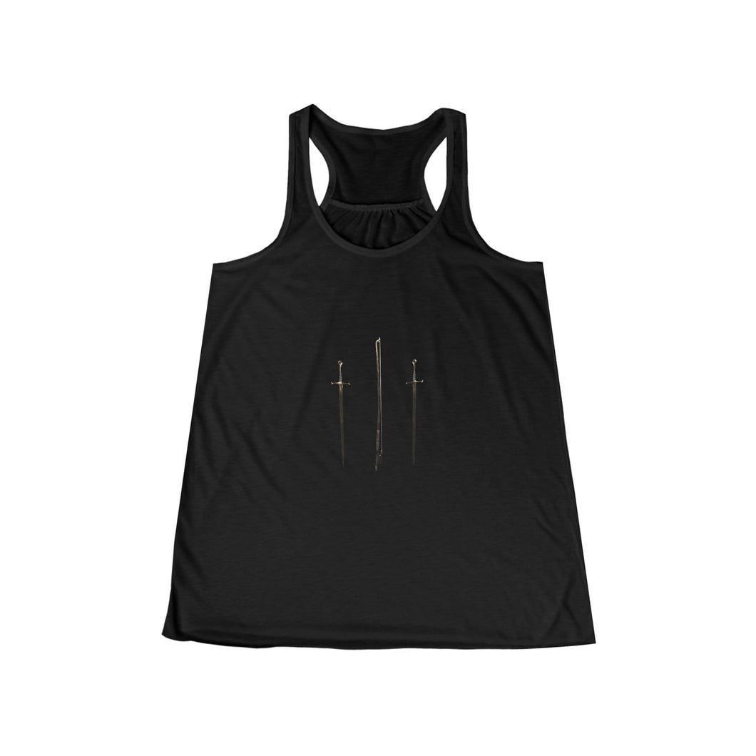Dueling Violins- Women's Flowy Racerback Tank