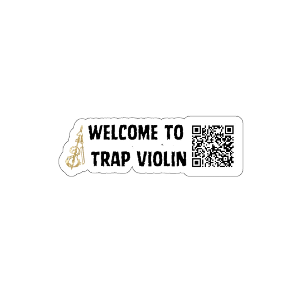 Welcome to Trap Violin Die-Cut Stickers, Musical Gifts, Laptop Stickers, Funny Stickers, Violin Art, Quirky Decor