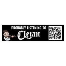Load image into Gallery viewer, Clejan Bumper Stickers, Car Decor, Music Lover Gift, Festival Accessory, Vinyl Decal, QR Code Sticker
