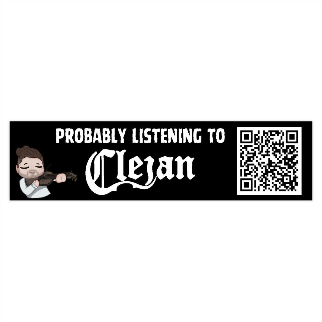 Clejan Bumper Stickers, Car Decor, Music Lover Gift, Festival Accessory, Vinyl Decal, QR Code Sticker