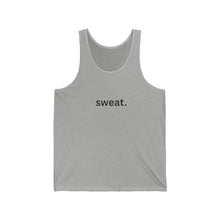 Load image into Gallery viewer, Sweat. Clejan Tank Top — Minimalist Fitness &amp; Music Graphic Jersey Tank
