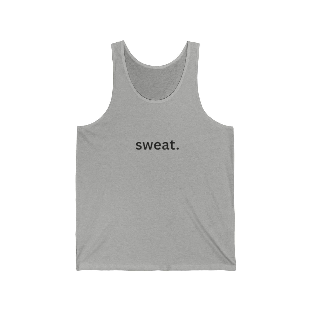 Sweat. Clejan Tank Top — Minimalist Fitness & Music Graphic Jersey Tank