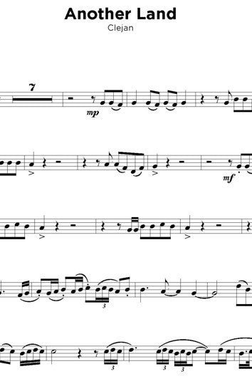 Digital Sheet Music file for 'Another Land' by Clejan